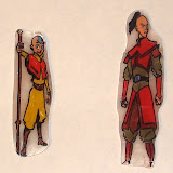 Kai and Maria made shrinky dinks of Kai's favorite Avatar characters, Aang and Zuko Kai and Maria made shrinky dinks of Kai's favorite Avatar characters, Aang and Zuko