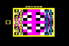 Screen capture of the Commodore 64 game Archon Screen capture of the Commodore 64 game Archon