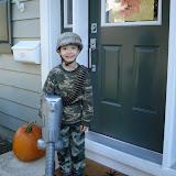 Kai in his soldier costume for Halloween