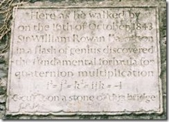 Quaternion Plaque, Broombridge, Dublin, Ireland