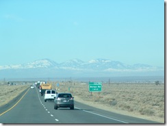 Snow laden mountains in CA from far far