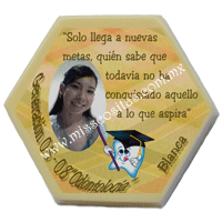 Hexágono con imágen 100% comestible