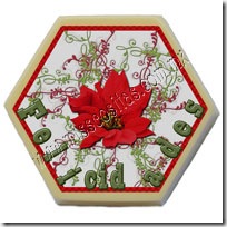 Hexágono de chocolate con imagen 100% comestible