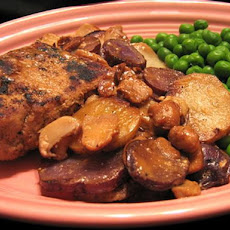 Russian Pork Chops and Potatoes in Sour Cream Sauce