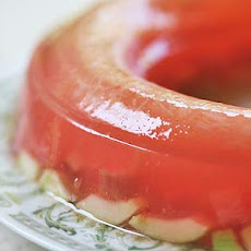 Molded Rhubarb Rosemary Cucumber Salad