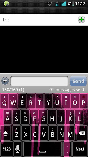 Pink Spray Keyboard Skin