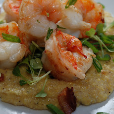 Sweet Shrimp with Soft Polenta