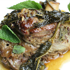Fall-Apart Lamb Shanks Braised with Mustard and Mint