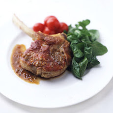 Pan-Roasted Veal Chops with Arugula