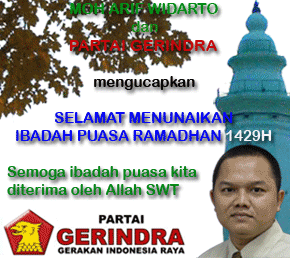 Moh Arif Widarto Mengucapkan Selamat Menunaikan Ibadah Puasa Ramadhan 1429H