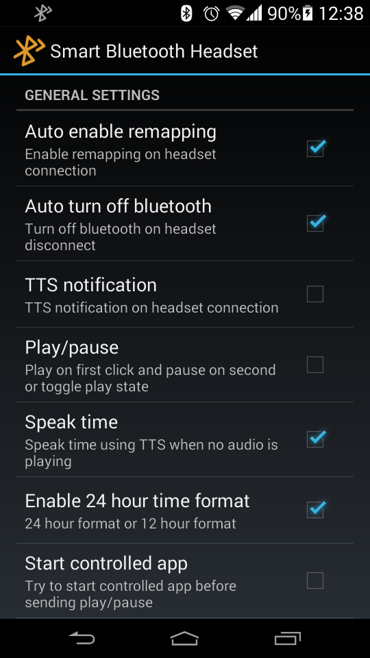 Android application Smart Bluetooth Headset screenshort