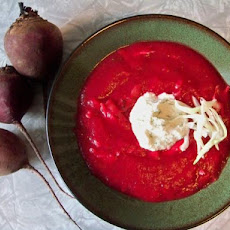 Workday Borscht (Vegetarian/ Crock Pot)