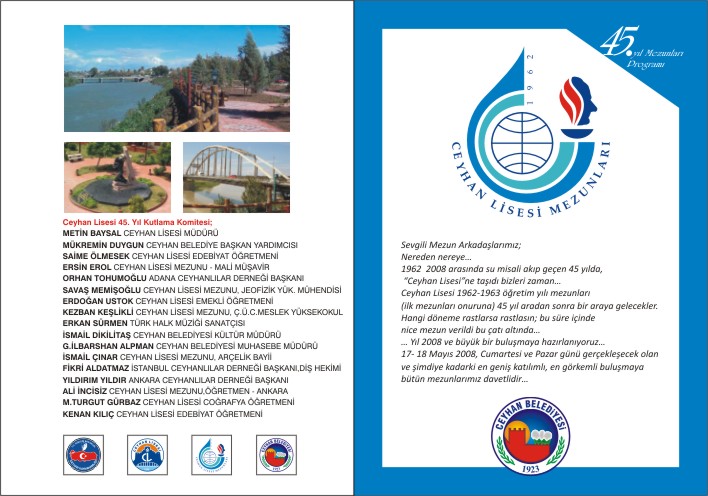CEYHAN LİSESİ 45.YIL ETKİNLİĞİ KUTLAMA PROĞRAMI