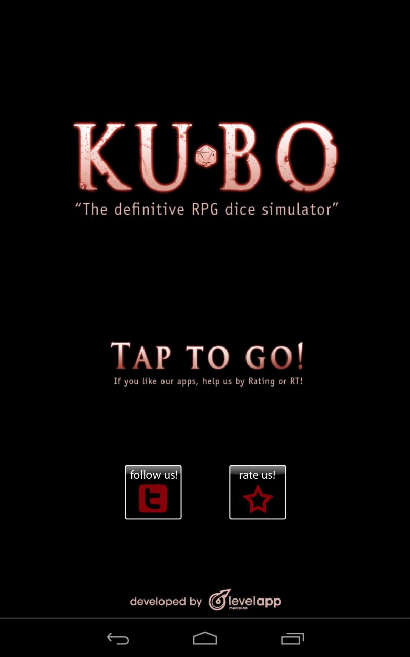 Android application KuBo HD - Dice Roller RPG screenshort