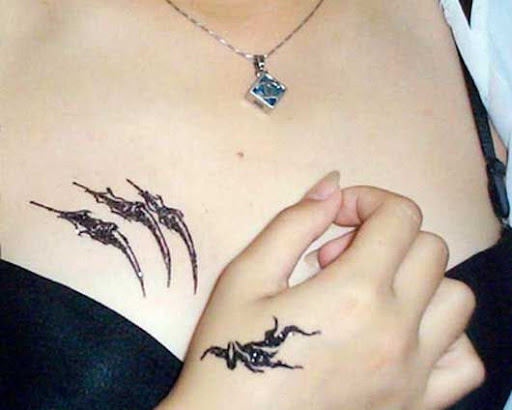Chest tattoos for women on the