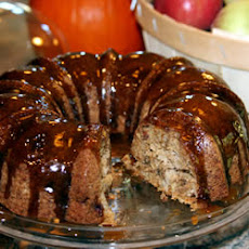 Apple Harvest Pound Cake with Caramel Glaze