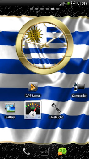 Uruguay flag clocks