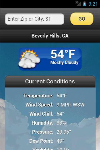 weather-free for android screenshot