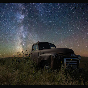 GMC by Aaron Groen - Transportation Automobiles ( gmc resized with border to work on pixoto, pickup, pwcstars-dq, truck, stars, gmc, south dakota, milky way stars, milky way )