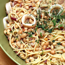 David Tanis's Pasta with Squid and White Beans