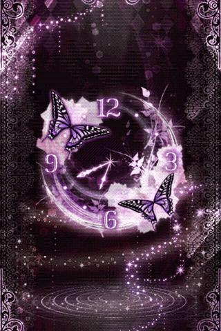 Nighttime Roses clockWidget