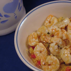 Lemon Oregano Shrimp over Peppered Couscous