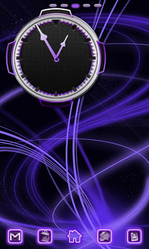 Neon Purple Style Clock