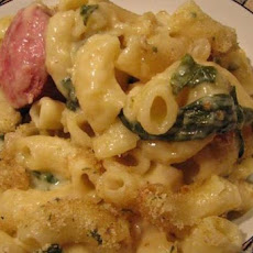 Baked Macaroni and Gouda Cheese With Italian Sausage
