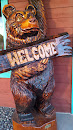 Famous Dave ' s Welcome Bear Sculpture