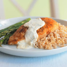 Parmesan-Crusted Chicken in Cream Sauce