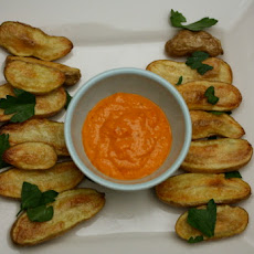 Roasted Fingerlings with Romesco Sauce