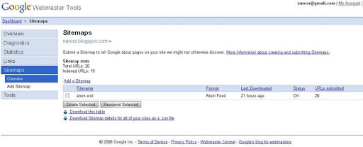 adding Google sitemaps for blogs - SEO tips from Ratish Naroor