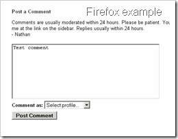 Firefox comment