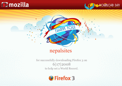 Firefox 3 download certificate