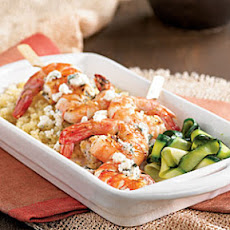 Herb-Grilled Shrimp Skewers with Lemon-Herb Feta