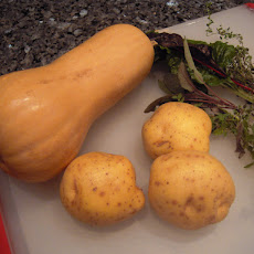 Savory Butternut and Yukon Gold Gratin