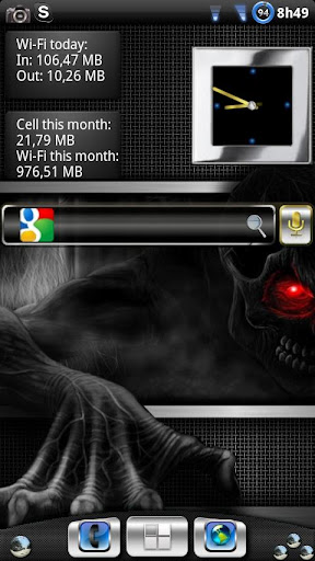 Metal Look Clock widget