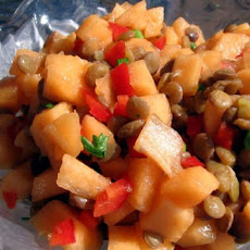Spiced Lentils and Cantaloupe