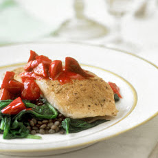 Salmon with Beets and Lentils