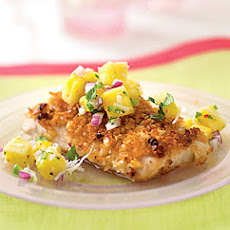 Pink Peppercorn Mahimahi with Tropical Salsa