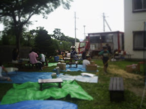 ８月１１日 函館厚正くるみ学園 ラーメン屋noriさんボランティアで全国横断中