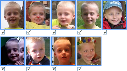 Faces detected by Picasa Faces detected by Picasa