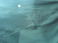 sweat print through the back of my wellfleet pirate shellfish shirt