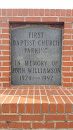 First Baptist Church Plaque 
