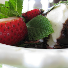 Strawberries and Ice Cream with Mint and Balsamic