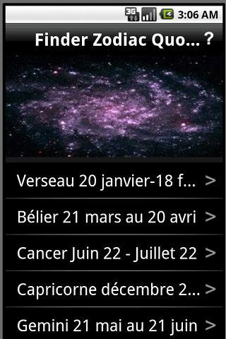 Finder Zodiac Quotidien