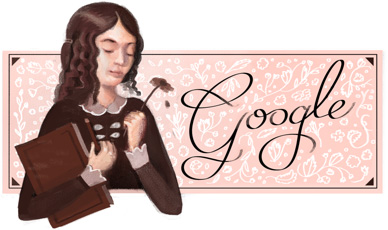 Google Doodle Elizabeth Browning's 208th Birthday