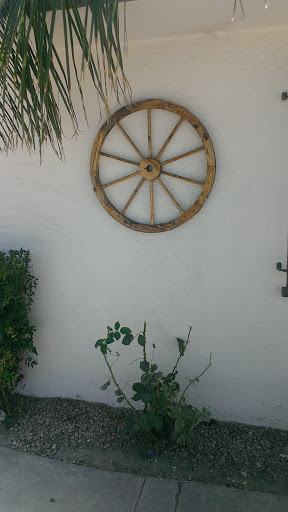 Old chariot wheel