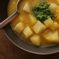 Winter Vegetable Soup with Watercress Pistou Recipe