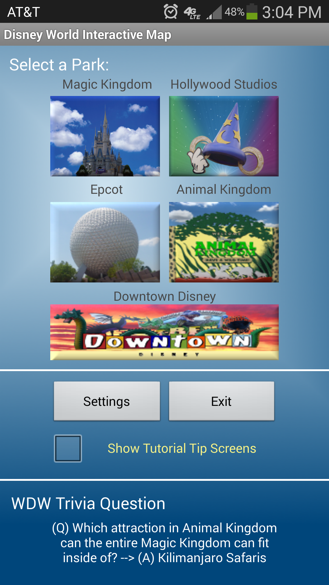 Android application Map for Disney World - Full screenshort